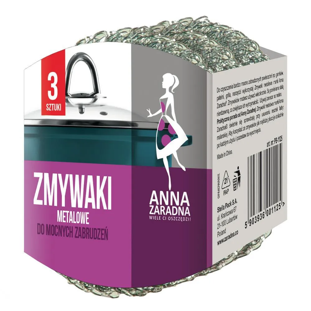 zmywarki metalowe anna zaradna, druciak metalowy